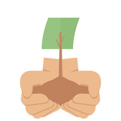 giving hand plant trees activities environmental protection

