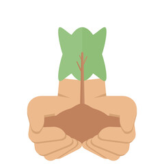 giving hand plant trees activities environmental protection
