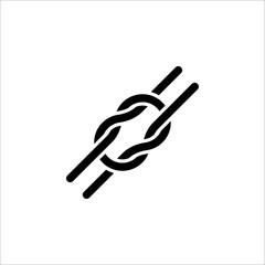 rope logo template design vector icon on white background