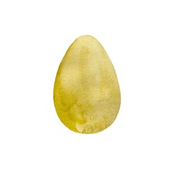 Easter egg yellow sketch a watercolor illustration