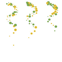 Green Lemon Background White Vector. Citrus Drink Illustration. Juicy Group Fruit. Yellow Tiled Decoration.