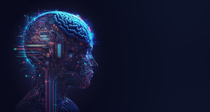 Artificial intelligence illustration banner