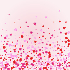 Fond Confetti Background Pink Vector. Cut Backdrop Heart. Pinkish Fall Texture. Tender Confetti Wallpaper Pattern. Violet Romantic Illustration.