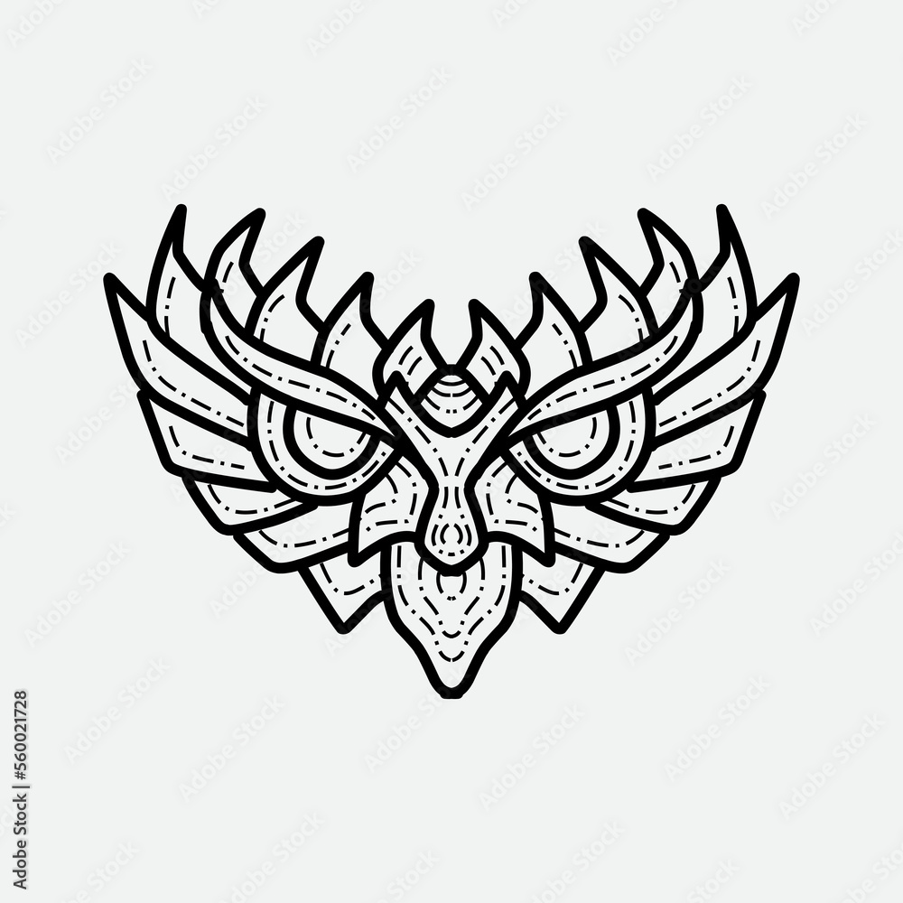 Wall mural tribal owl vector illustration