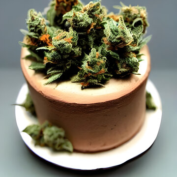Cannabis Macro shot wedding cake strain