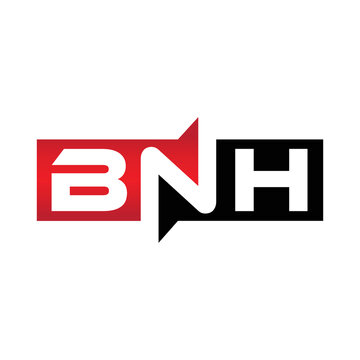 BNH Monogram Initial Letters Logo Design
