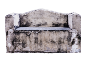 Old concrete bench
