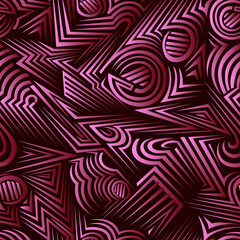 seamless vector pattern in the form of an abstract ornament for prints on fabrics, packaging, covers, postcards and for design in the style of viva magenta