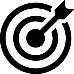 focus icon symbol in a white background, goal target icon symbol on the white background