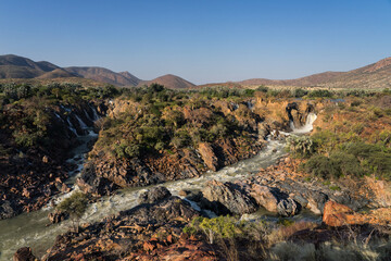 Waterfall epupa in namibia Africa