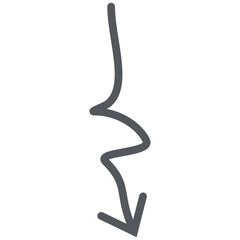 Arrow Line Hand Drawn Aesthetics Doodle