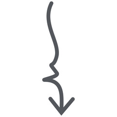 Arrow Line Hand Drawn Aesthetics Doodle