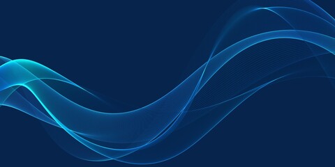 Blue Abstract Background with Liquid Shape