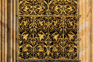 Details of the exterior of the Gothic Catholic Cathedral of St. Vitus, Wenceslas and Vojtech in Prague Castle