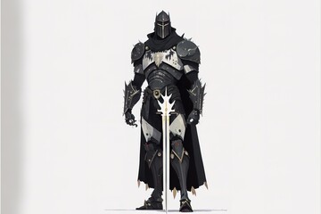 Dark fantasy character concept illustration
