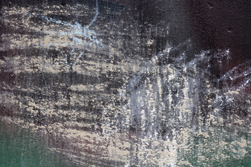 close-up old dirty grungy background with peeled paint 
