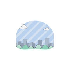 Aesthetic Organic Blobs City Background Shape Cute