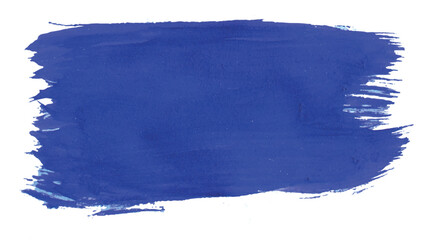 Watercolor brush stroke. Blue colour. Warm tones. High quality vector illustration.