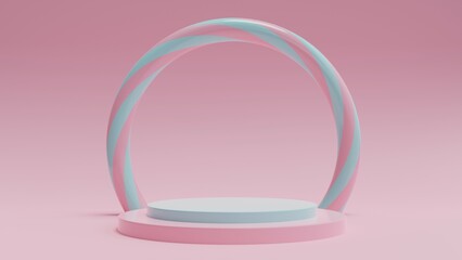 3d background with podium. 3d rendering. Minimal scene.
