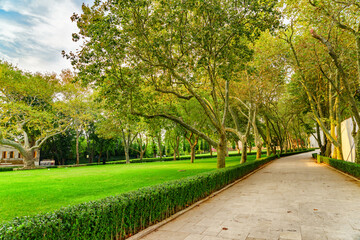 The outer courtyard of the Topkapi Palace in Istanbul, Turkey