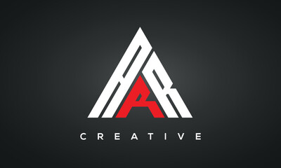 ARR monogram triangle logo design