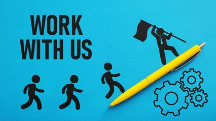 Work with us is shown using the text