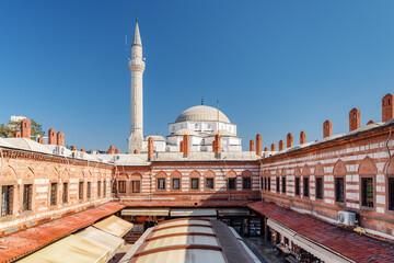 Kizlaragasi Han Caravanserai and Hisar Mosque in Izmir, Turkey