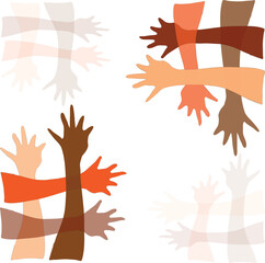 hands wallpaper on white background
