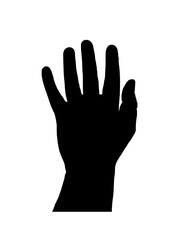 Obraz premium Open right hand colored red