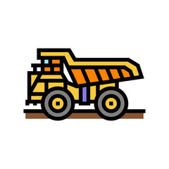 haul truck steel production color icon vector. haul truck steel production sign. isolated symbol illustration