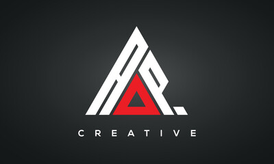 AOP monogram triangle logo design
