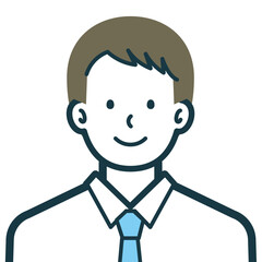 笑顔のビジネスマンのバストショット3