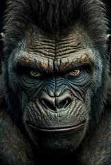 Beautiful gorilla portrait. generated AI