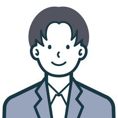 笑顔のビジネスマンのバストショット4