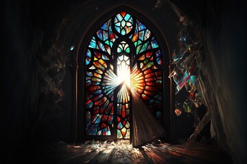 stained_glass_230110_01 Generative AI