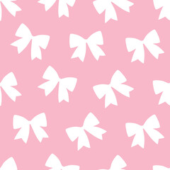 Seamless pattern bows silhouettes vector illustration