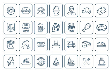 food icon set design 