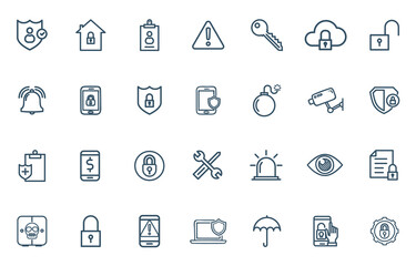 security icon set design.
