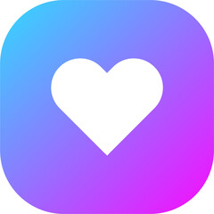 Heart icon in gradient colors. Love signs illustration.