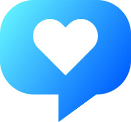 Heart icon in gradient colors. Love signs illustration.