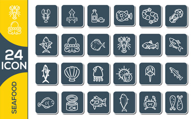 SEAFOOD icon SET design