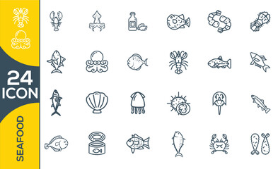 SEAFOOD icon SET design