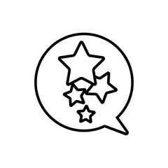 Rating icon vector. Grade illustration sign. Review symbol. comment logo.