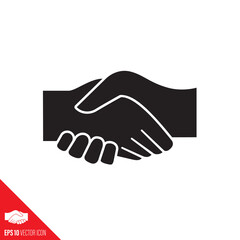 Handshake vector glyph icon