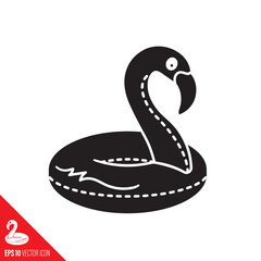 Flamingo floater vector icon