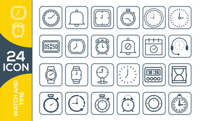watch icon set design