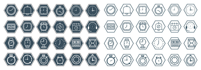 watch icon set design