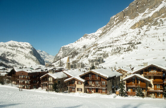 Station de ski, Val D'Isere, r&eacute;gion Auvergne Rh&ocirc;ne Alpes, Savoie, 73, France