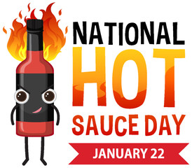 National Hot Sauce Day Banner Design