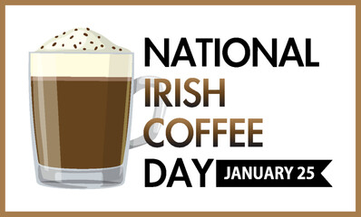 National Irish Coffee Day Banner Design
